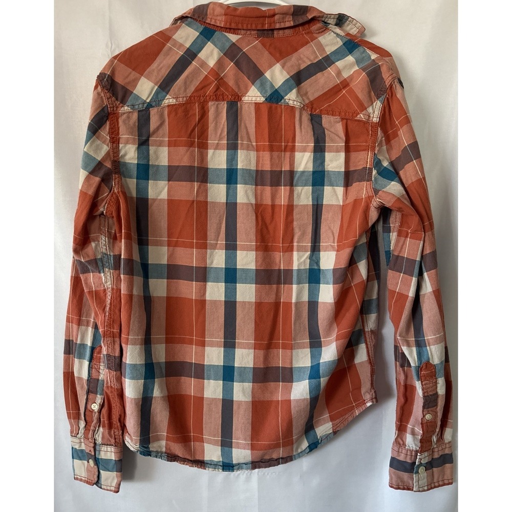 Arizona Junior /Women's S Ginger Spice Plaid Button Up L Sleeve Shirt Bella Swan - Picture 4 of 6